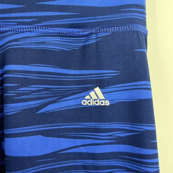 Adidas Womens Climalite Blue Patterned Capri Leggings S - Picture 4 of 7